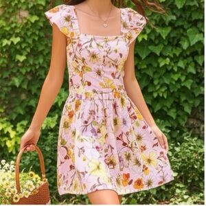 Floral Pink Mini Dress